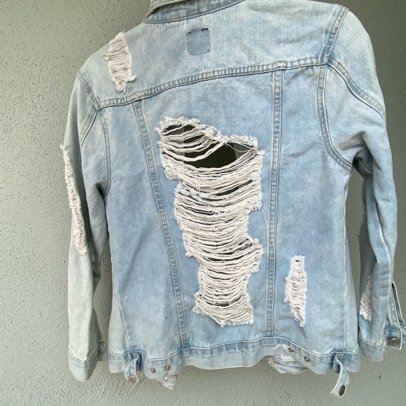 Boom Boom Ripped Jean Jacket (S) - Picture 5 of 9